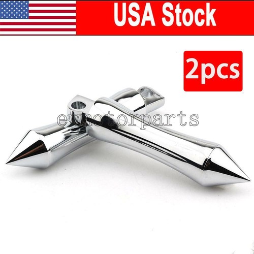 Chrome highway spike foot pegs - spike,